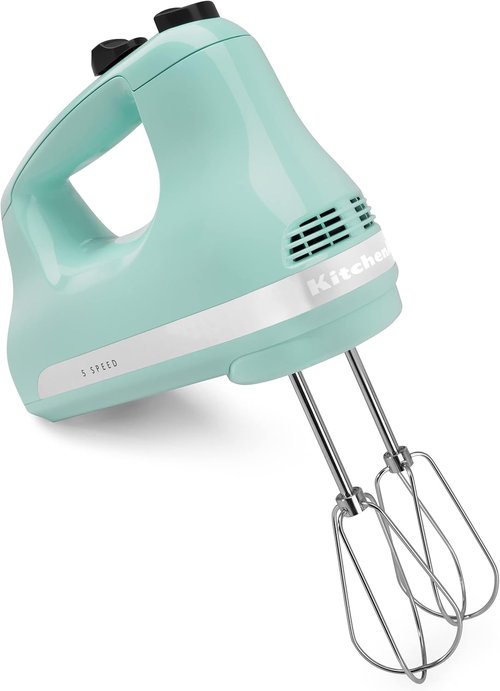KitchenAid 5 Ultra Power Hand Mixer - High-Speed Performance, Ice Blue Finish