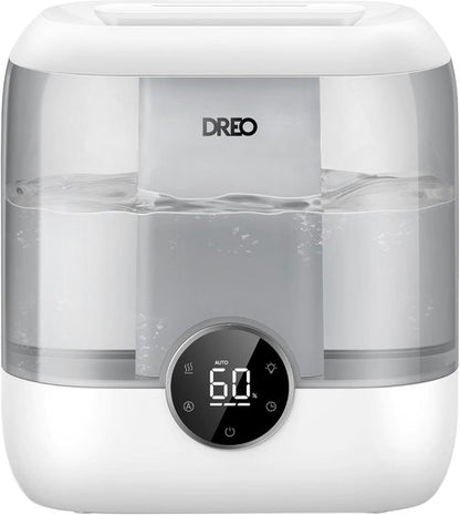 DREO 6L Top Fill Humidifier - Quiet 28 dB Cool Mist for Large Rooms | 60H Runtime, Easy to Clean, Night Light
