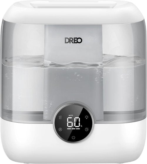 DREO 6L Top Fill Humidifier - Quiet 28 dB Cool Mist for Large Rooms | 60H Runtime, Easy to Clean, Night Light
