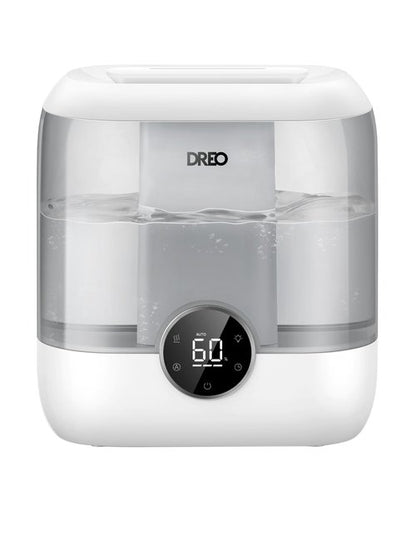 DREO 6L Top Fill Humidifiers for Bedroom, 60H Runtime 28 dB Quiet Supersized Cool Mist Air Humidifiers for Large Room, Baby Nursery, Plant, Indoor, Night Light, Easy to Clean, Precise Humidity Control