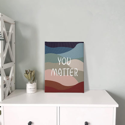 PHAMTE You Matter Inspirational Quote Wall Art - Motivational Canvas Print for Home & Office Decor (11x14 Inch)