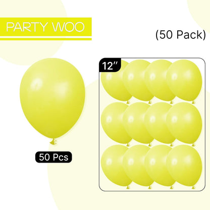 PartyWoo Lime Green Balloons - 50pcs 12 Inch Light Pastel Balloons for Graduation & Weddings