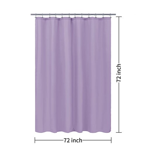 ALYVIA SPRING Lavender Purple Fabric Shower Curtain Liner Waterproof - Soft & Light-Weight Cloth Shower Liner with 3 Magnets, Hotel Quality & Machine Washable - Standard Size 72x72, Lavender