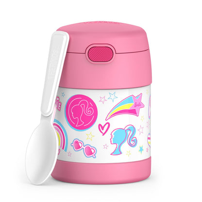 THERMOS 290mL Stainless Steel Licensed FUNtainer® Food Jar, Barbie, 10 oz