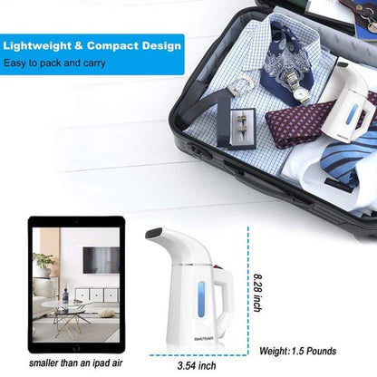 MASTEAM Handheld Steamer for Clothes Wrinkle Removes,Garment Steamer for Hat,1.5lbs Lightly,40s Fast Heat-up,8 FT Power Cord,800W, for Home and Travel with Automatic Shut-Off Safety Protection (white)