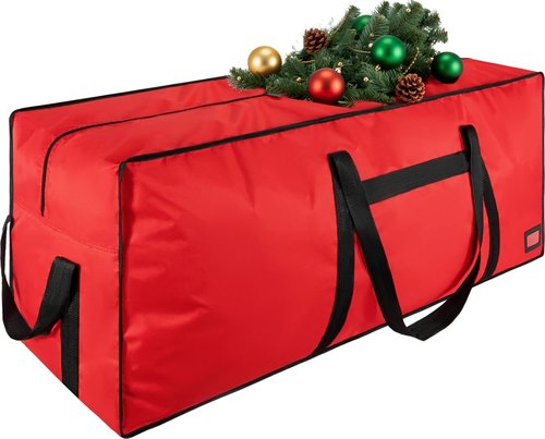Heavy Duty Christmas Tree Storage Bag by [Brand Name] - Large Capacity with Reinforced Handles & Dual Zippers - Fits 3FT/4FT/4.5FT Artificial Trees, Red