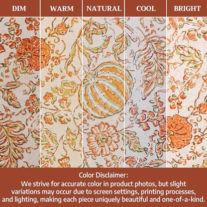 Maison d'Hermine Rectangular Cotton Tablecloth 54x72 Inches Pumpkin Spice Variation