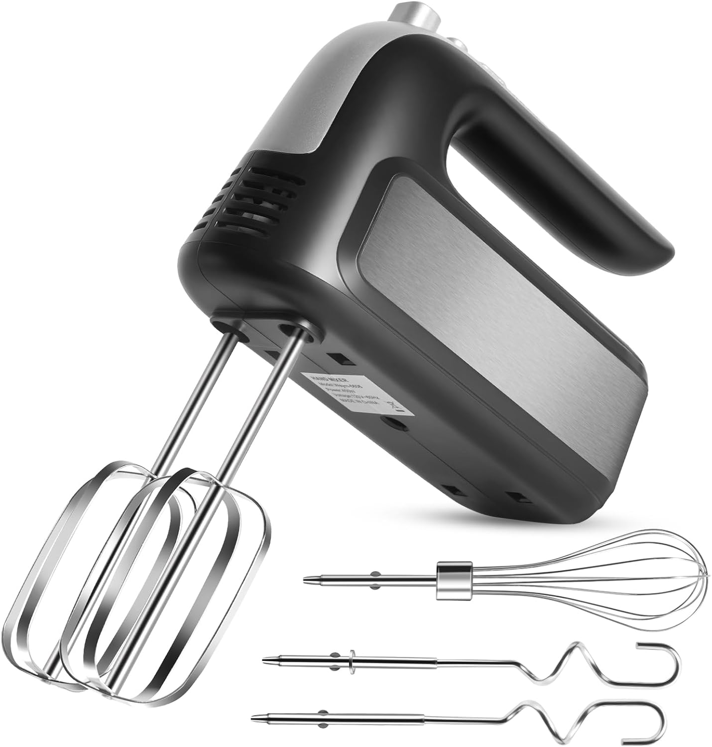 Skiennix 5-Speed Hand Mixer - Ultra-Powerful Electric Mixer with Turbo Function & 5 Attachments