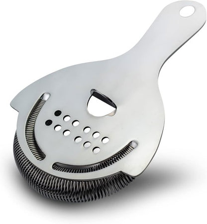Hawthorne Strainer: Stainless Steel Cocktail Strainer for Home Bar and Professional Bartenders 5.75" x 3.87" x 1.25”