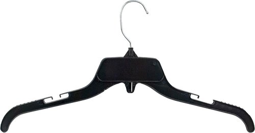 HangOn Shirt Hangers - Recycled Plastic with Notches for Secure Storage | Black, 17 Inch, Pack of 25