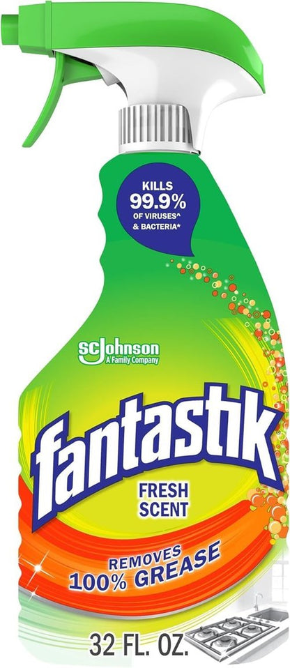 Fantastik All-Purpose Cleaner - Multipurpose Surface & Kitchen Grease Remover | Fresh Scent, 32 Fl Oz