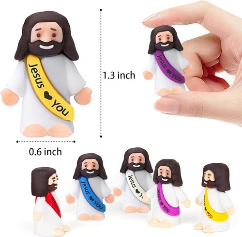 Little Jesus Figures - 40PCS Mini Religious Party Favors for Easter Egg Stuffers & Sunday School