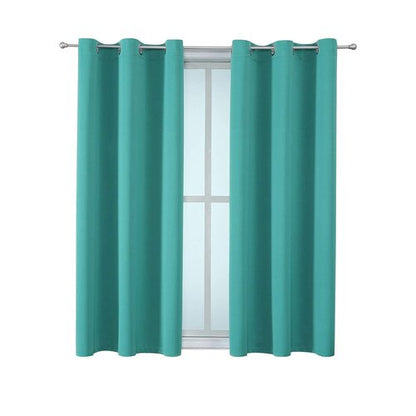 ChrisDowa Grommet Room Darkening Curtains for Bedroom and Living Room - 2 Panels Set Thermal Insulated Blackout Curtains (Teal, 42W x 63L)