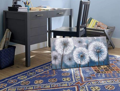 Large Dandelion Canvas Wall Art - Modern Floral Decor for Living Room & Bedroom