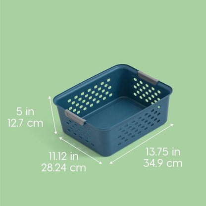 IRIS USA Plastic Storage Basket - Medium 6-Pack | Eco-Friendly Organizer for Pantry, Closet & Laundry Room