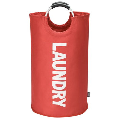 DOKEHOM 125L X-Large Collapsible Washing Laundry Basket Bag (7 Colors) for Bedroom, Fabric (Red, XL)