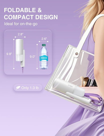 CLEVAST Portable Garment Steamer - Handheld Travel Size, Fast 30-Second Heat Up, 1000W Power