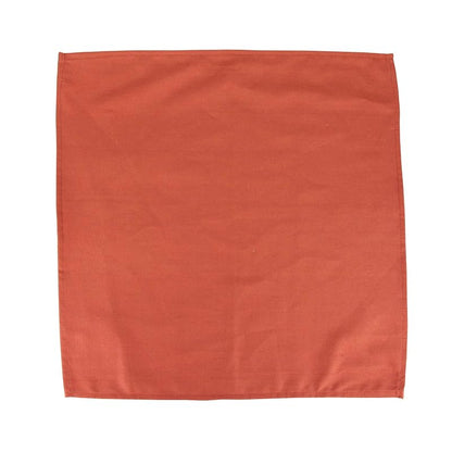 Cinnamon Solid Color Cotton-Blend Dinner Napkins Set of 12, 17 x 17 in