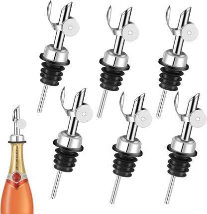 liquor pour spouts 6pack (6 pack sliver)