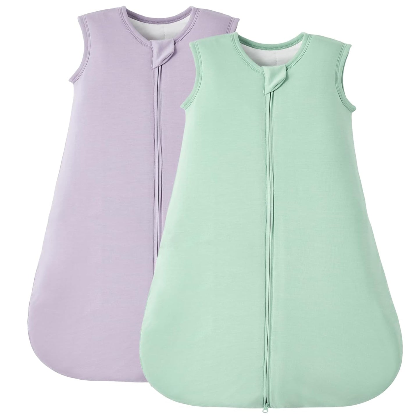 Duomiaomiao Baby Sleep Sack - Buttery Soft Bamboo Rayon, 2-Pack, 6-18 Months, 1.0 TOG, 2-Way Zipper