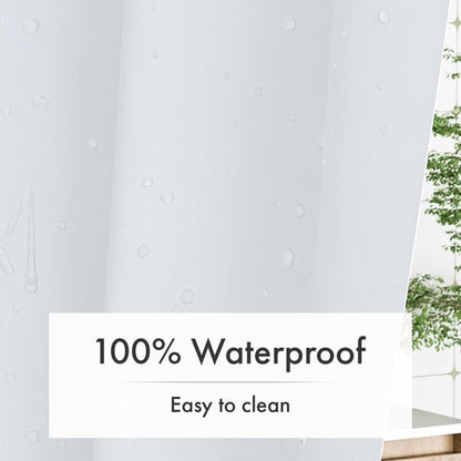 Amazer White Shower Curtain Liner with Magnets, 72x72 Plastic Shower Liner PEVA Waterproof Medium Weight Inside Shower Curtains Liner for Bathroom with Rustproof Grommet