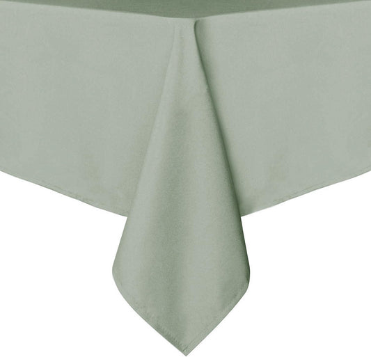 sancua Rectangle Tablecloth - 60 x 84 Inch - Stain and Wrinkle Resistant Washable Polyester Table Cloth, Decorative Fabric Table Cover for Dining Table, Buffet Parties and Camping, Sage Green