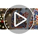 Patriotic 2-Pack Christmas Ornaments - USA 1776-2026 Anniversary Eagle & Flag Set - Red, White & Blue Holiday Decor