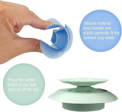 Bathtub Drain Stopper - 5 Pack Silicone Tub Stopper and Hair Catcher, Shower Drain Cover Strainer, Easy Install and Clean, Protects Bathroom and Kitchen Drains from Hair and Debris