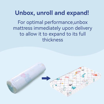 Letmxiu Premium 5" Crib Mattress and Toddler Mattress, Dual-Sided and Firm, Hypoallergenic Crib Mattress, Fits Standard Crib and Toddler Bed