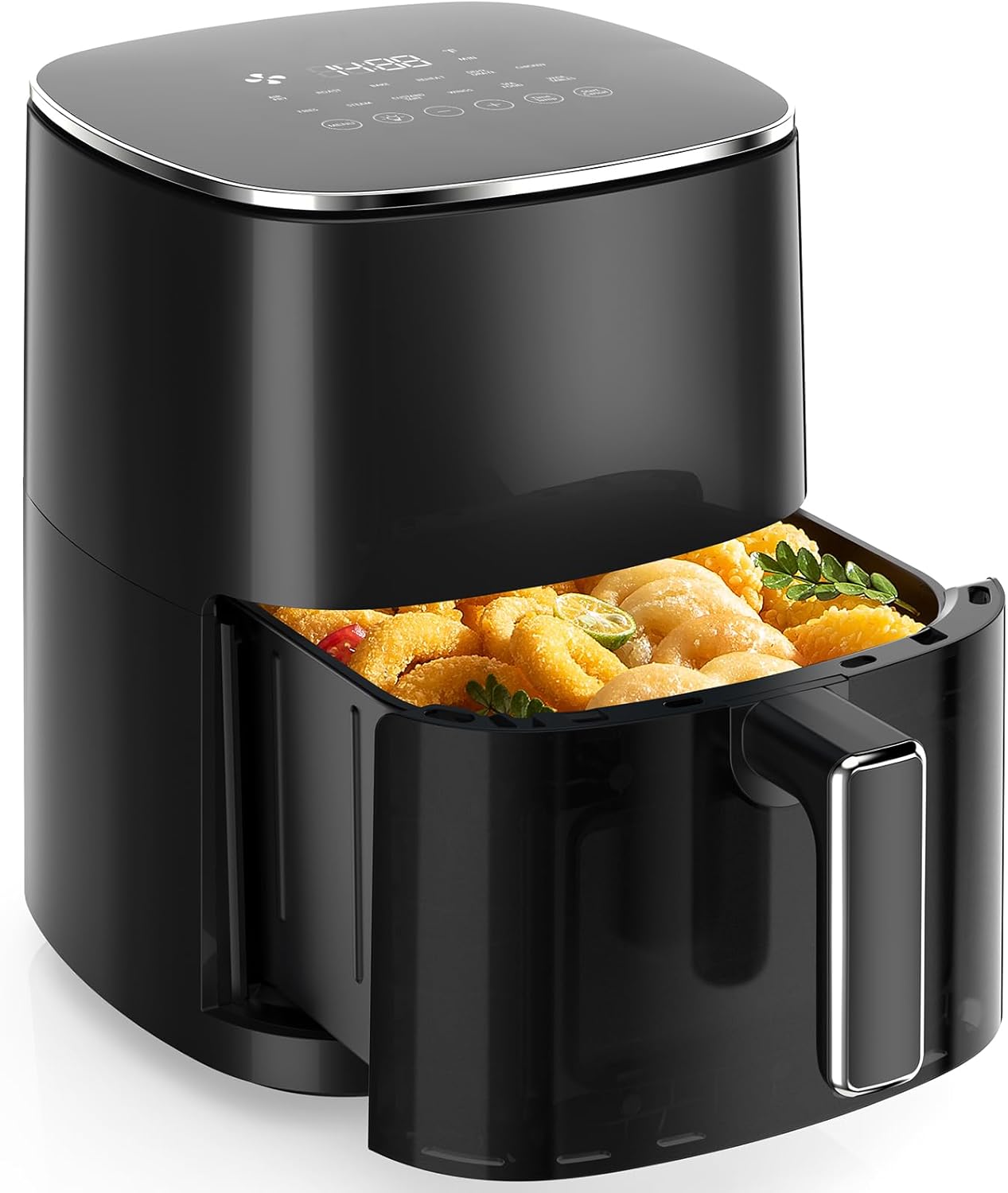 Sweetcrispy 6QT Air Fryer - 12-in-1 Square Air Fryer Oven with Window & Easy-Clean Basket, 400°F Rapid Air Technology