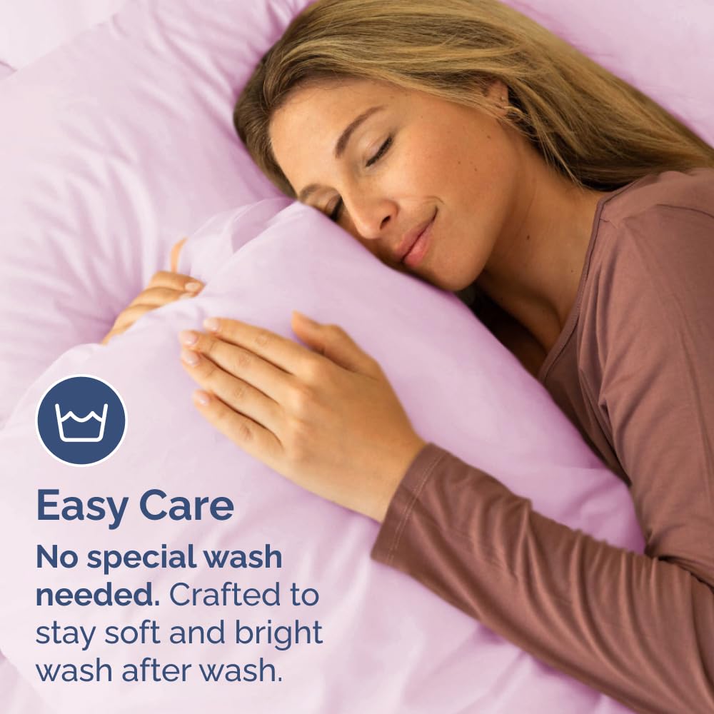 Queen Pillow Cases Set of 4 - Ultra Soft Hotel Quality Pillowcase Covers - Comfy, Cozy & Wrinkle Free - Shrink, Stain & Fade Resistant - Machine Washable Pillow Protectors - 4 Piece Set - Light Pink