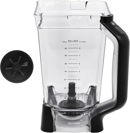 Ninja Blender Replacement Pitcher - 72 oz XL with New Model Top Lid & Handle Extension