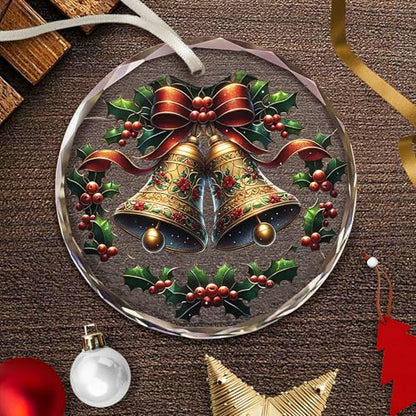 Round Christmas Bell Ornament 2026 Holiday Tree Decor & Housewarming Gift