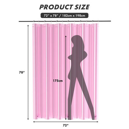 AmazerBath 72x78 Long Shower Curtain Liner, Clear Pink Plastic Shower Liner, Waterproof PEVA Shower Liners, Cute Lightweight Shower Curtains for Bathroom with 3 Magnets & 12 Rustproof Grommets