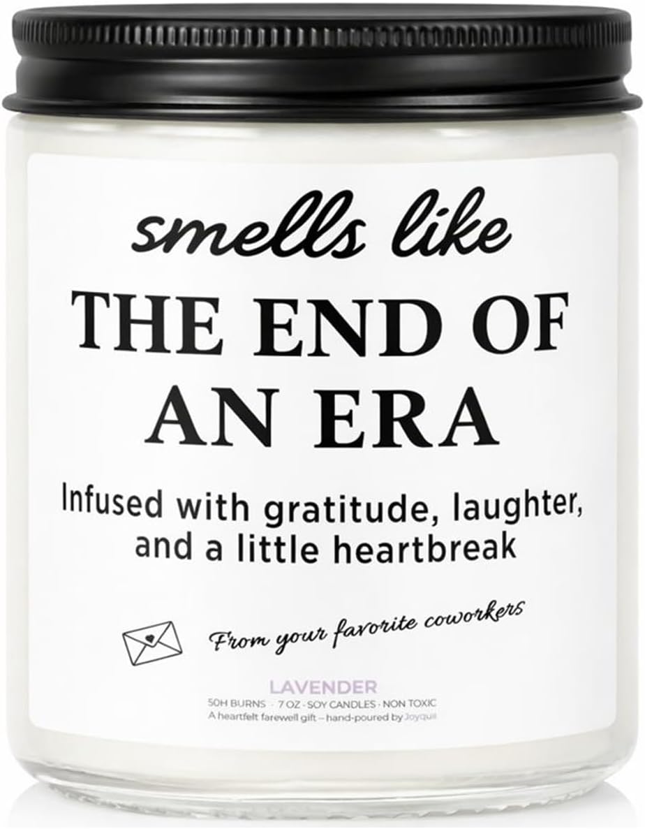 Retirement Gift for Woman – Unique & Heartfelt Retirement Gifts for Men – Lavender Memorable Farewell Gifts for Coworkers, Present for Boss, Friend, Office Goodbye Party by Joyqua, White