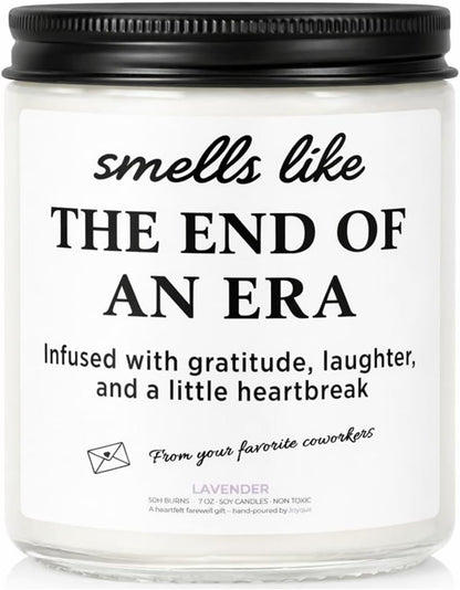 Retirement Gift for Woman – Unique & Heartfelt Retirement Gifts for Men – Lavender Memorable Farewell Gifts for Coworkers, Present for Boss, Friend, Office Goodbye Party by Joyqua, White