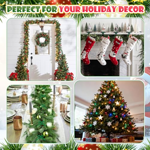200PCS Green Fuzzy Chenille Garland Ties for Christmas & Holiday Decor