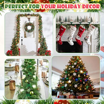 200PCS Green Fuzzy Chenille Garland Ties for Christmas & Holiday Decor