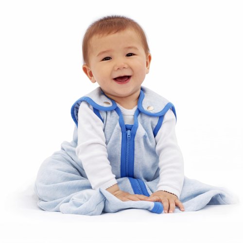 Baby Deedee 100% Cotton Sleeping Sack, Baby Sleeping Bag Wearable Blanket, Sleep Nest Lite, Infant and Toddler, Blue, Large (18-36 Month)