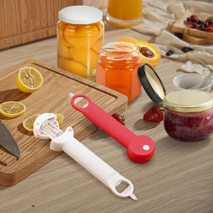 Skiennix 3-In-1 Multifunctional Retractable Bottle Opener - Stainless Steel Jar Opener for Seniors & Arthritis Relief