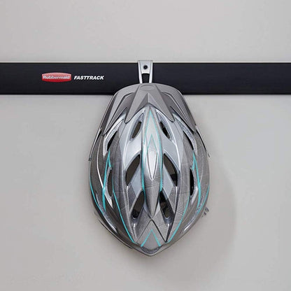 Rubbermaid FastTrack Garage Hook Organizers - Powder Coated Metallic for Ladders, Tools & Bikes (4 Pack)