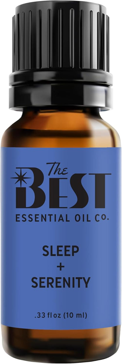 Sleep + Serenity Essential Oil Blend by The Best - 100% Pure & Natural Aromatherapy | 10 ml (.33 fl oz)
