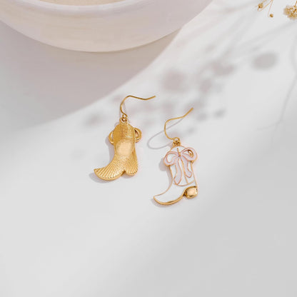 MUYAN Western Cowgirl Boots Earrings - Cute Enamel Dangle Design for Women | Boho Country Concert Jewelry