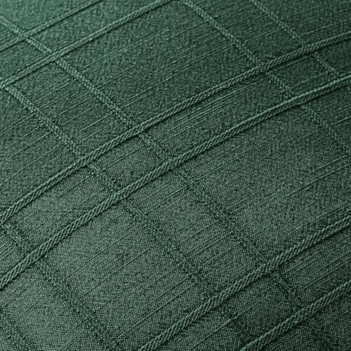 MIULEE Dark Green Linen Plaid Pillow Covers 24x24 Set of 2 - Farmhouse Decor