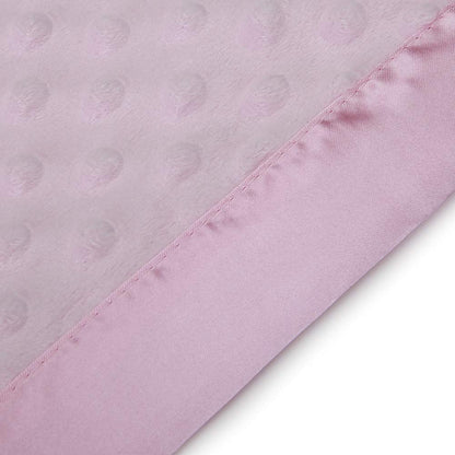 Pro Goleem Baby Soft Minky Dot Blanket with Silky Satin Backing Baby Gifts for Girls（Pink, 30’’ x 40’’）