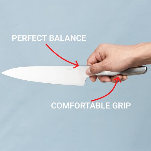 HAST 8 Inch Chef Knife, Ultra Sharp, Japanese Kitchen Knife, Carbon Stainless Steel, Lightweight, Ergonomic & Award-Winning Japanese Knife, Professional stainless steel knife
