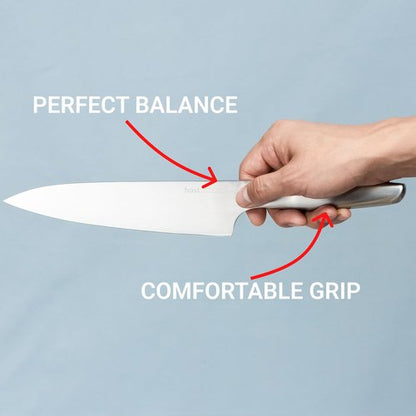 HAST 8 Inch Chef Knife, Ultra Sharp, Japanese Kitchen Knife, Carbon Stainless Steel, Lightweight, Ergonomic & Award-Winning Japanese Knife, Professional stainless steel knife