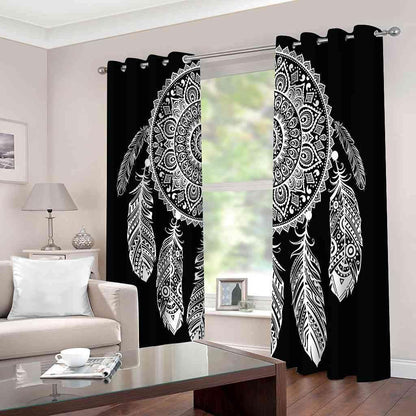 Skiennix Printed Blackout Curtains - Colorful Dream Catcher Art | Thermal Insulated Drapes, 2 Panel Set (46'' x 54'', 92'' x 54'')