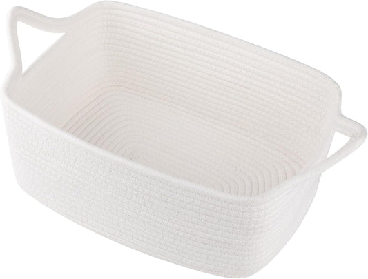 OIAHOMY Woven Basket - Versatile Storage Solution with Gift Bags & Ribbons | White Nursery Organizer