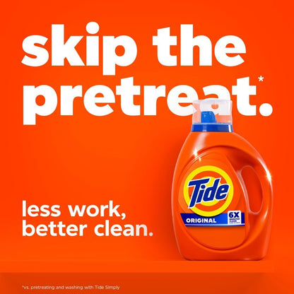 Tide Liquid Laundry Detergent - Original Scent, 64 Loads, 80 FL OZ | Powerful Stain Removal